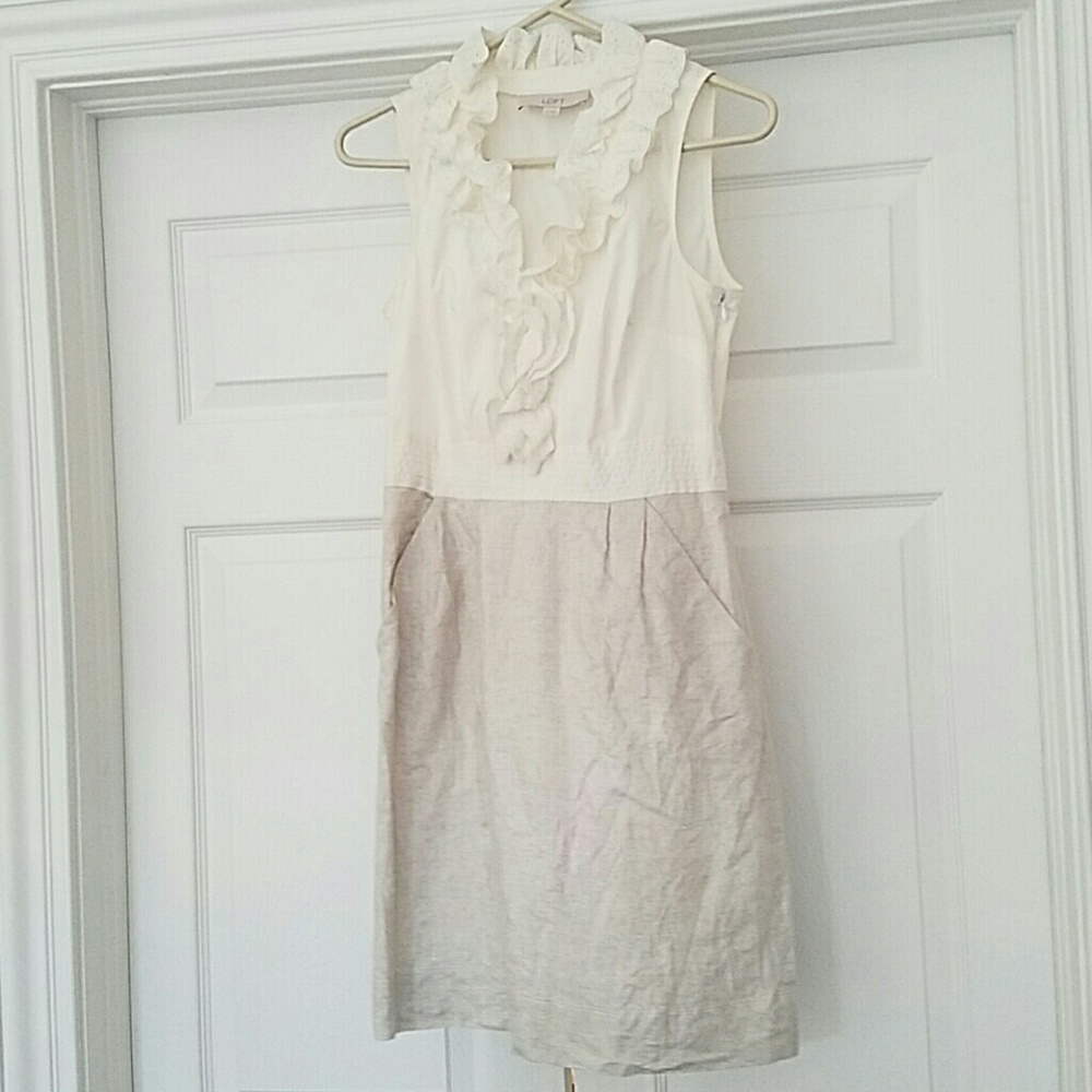 Ann taylor loft linen dress